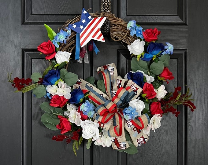 Front Door Patriotic Wreath