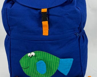 Backpack for Girls and Boys with Fish design