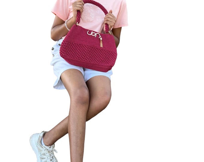 Crochet Clutch Handbag for Women