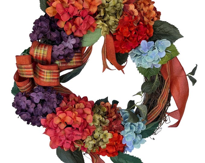 Front door Wreath Colorful Fall Door Decor