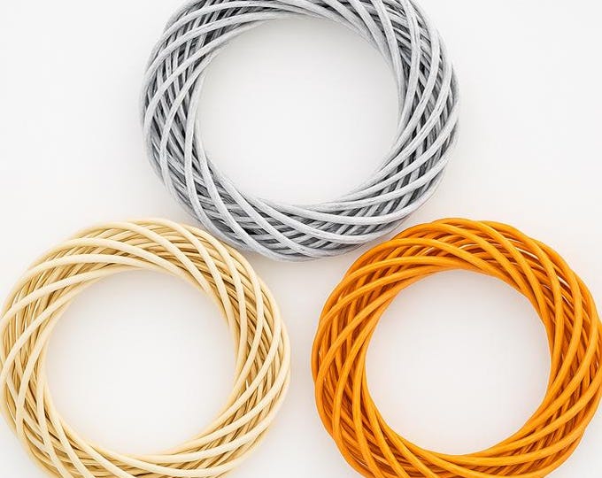 Grapevine Wreath –18" Natural Color Round Handcrafted Twig Wreath Wooden Garland Wedding Decoration