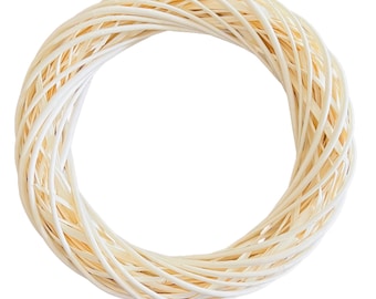 Grapevine Wreath 12 Inches Handwoven Willow Door Garland for Home Decor Bright Natural Color