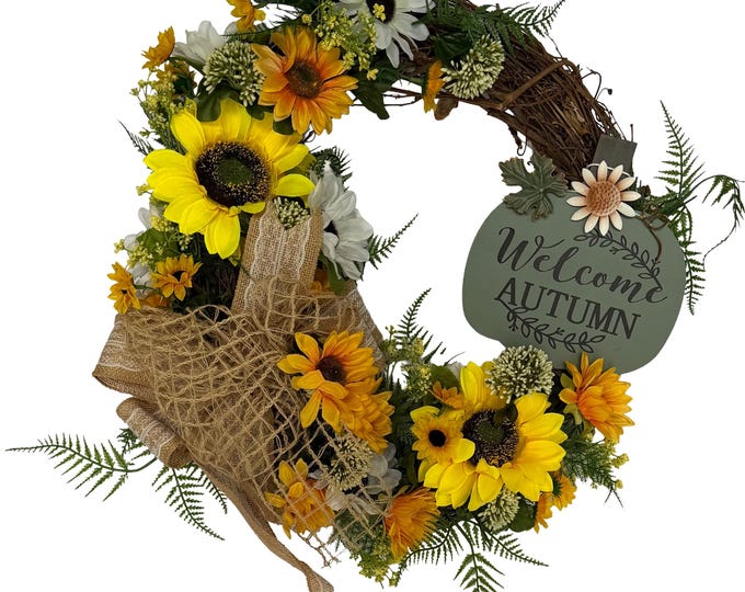 Front Door Wreath, Fall Decor