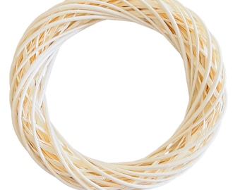 Willow Wreath 18"  Bright Natural color Farmhouse Rattan Garland Grapevine Wreath
