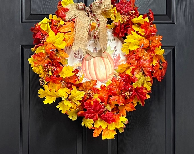 Fall Wreath , Autumn  Wreath, Front Door