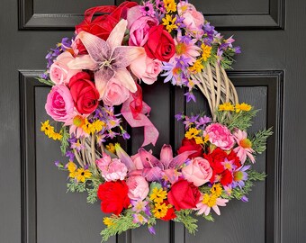 Wreath with Rose Elegant Garland,