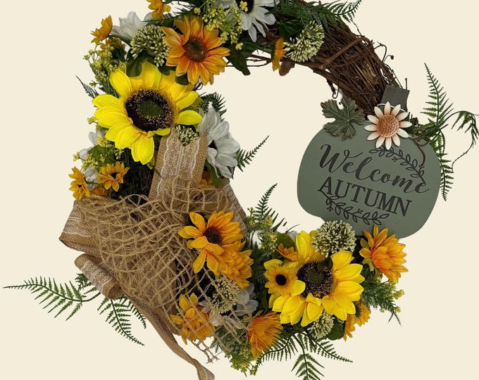 Front Door Wreath, Fall Decor