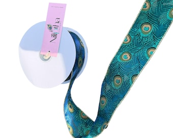 Niliptha Lifestyles Peacock Ribbon Pack for Craft Projects and Wreath Making