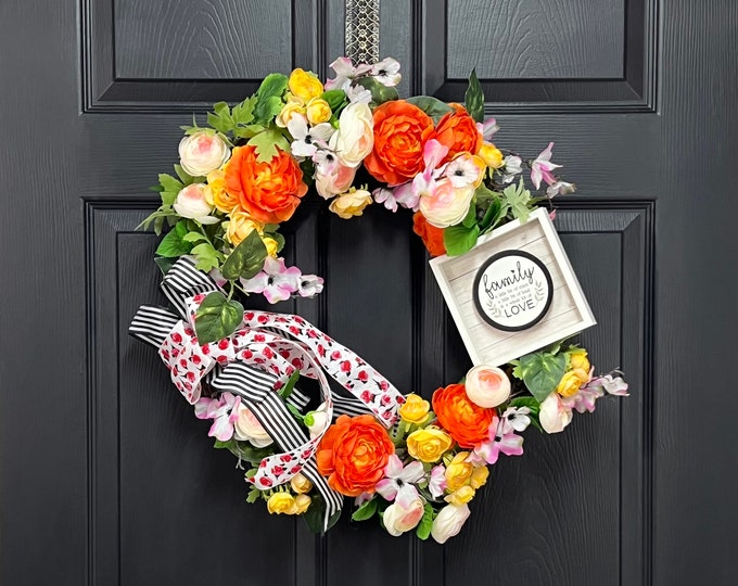 Wreath, All Season Wreath, Spring & Summer Wreath, Front Door Wreath