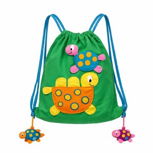 Turtle Drawstring Bag, Gym Bag,