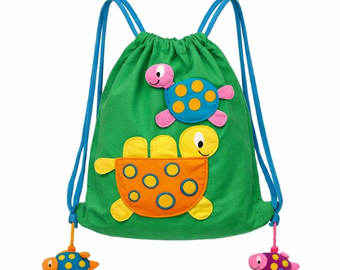 Turtle Drawstring Bag, Gym Bag,