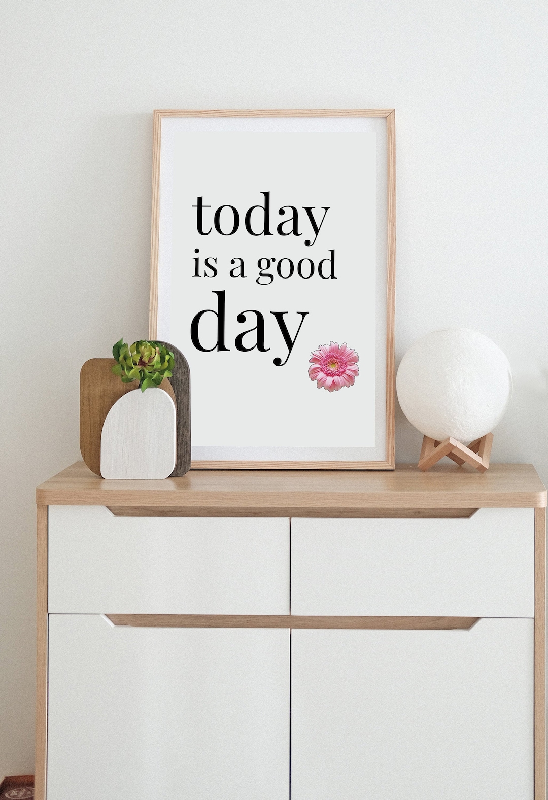 Today is a Good Day - Motivational Floral Quote Print Poster Wall Art ...
