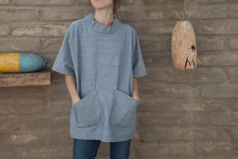 smock top with pockets