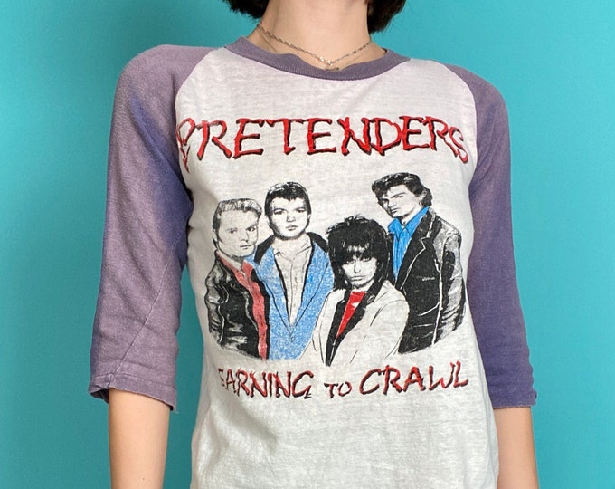 1980s Pretenders the Alarm Tour Double Sided Graphic Shirt Learning to