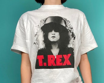 Vintage Single Stitch Double Sided Graphic T-Rex The Slider Album T-Shirt | Marc Bolan