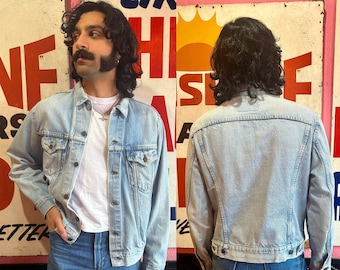 1980s Levi's 75505 Light Wash Denim Jacket | Size 44