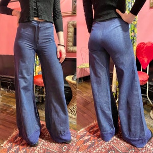 1970s Homemade and Altered Flared Jeans | 25&quot; Waist