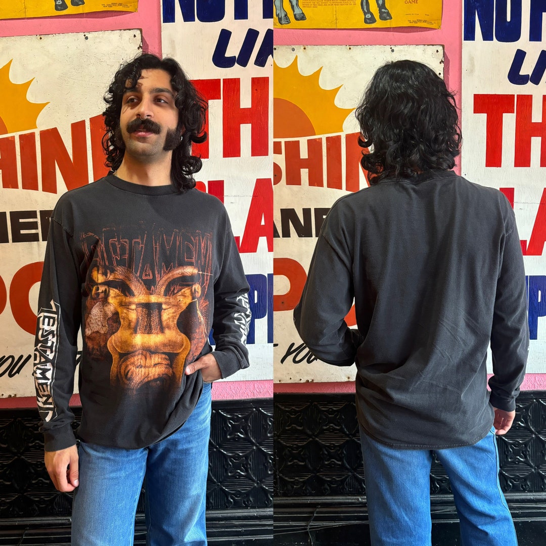 testament giant L vintage Tシャツ TESTAMENT one man's fate 1990 vintage tshirt (l size) , T