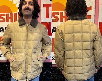 Vintage 90s Eddie Bauer Goose Down Puffer Puffy Pullover Jacket
