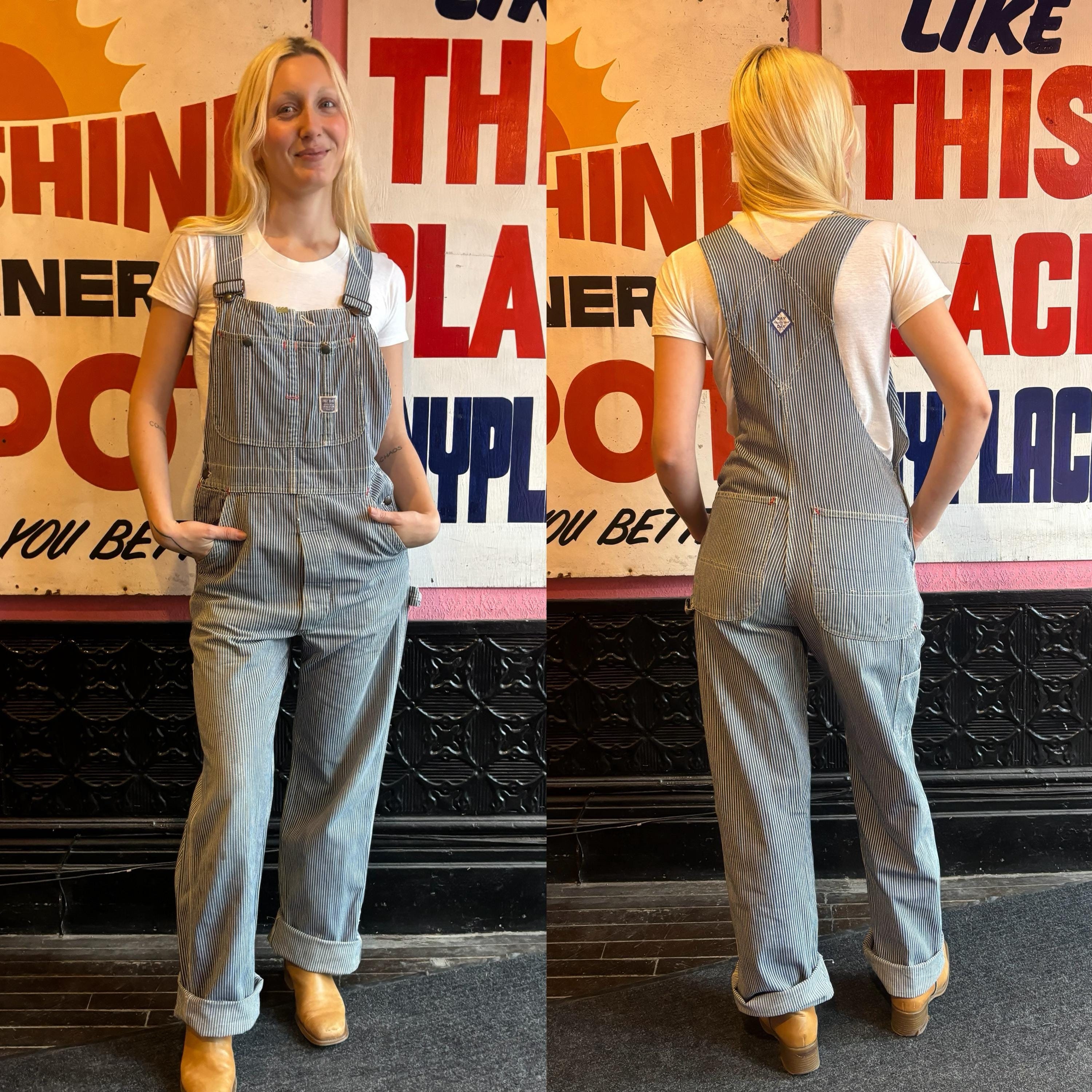 1950s J.C. Penney Co Payday Striped Railway Overalls | 34 1950s J.C. Penney Co Payday Striped Railway Overalls | 34