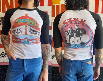 1981 Styx World Tour Raglan Shirt | Mens Size Small