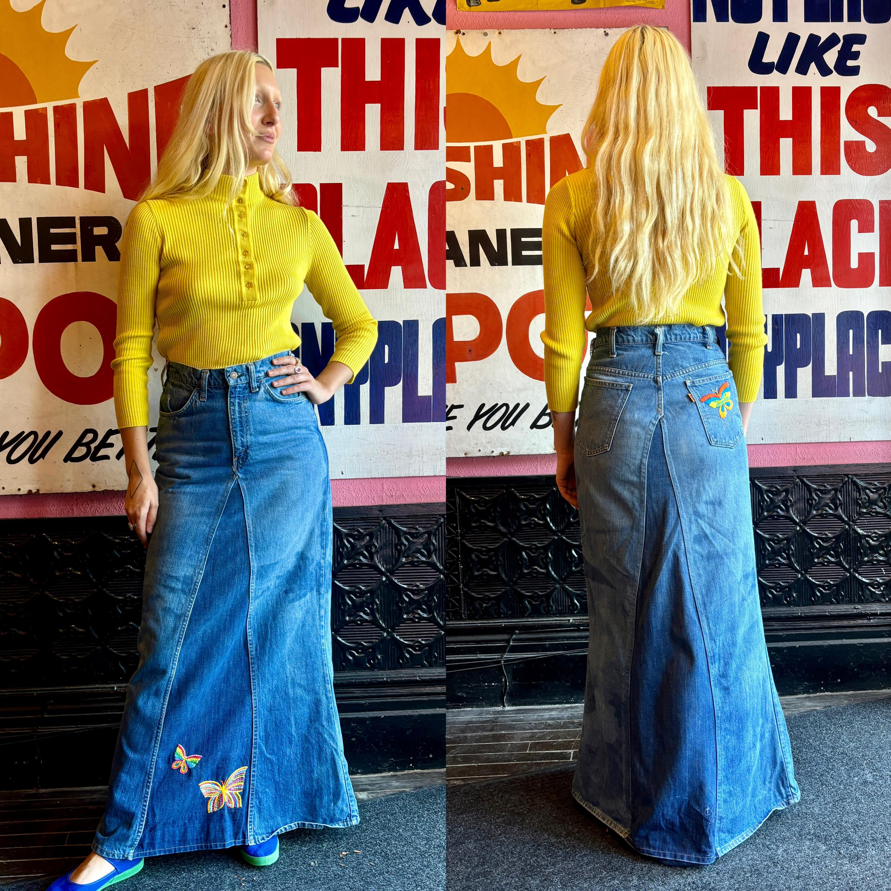 Jean skirt in store hotsell
