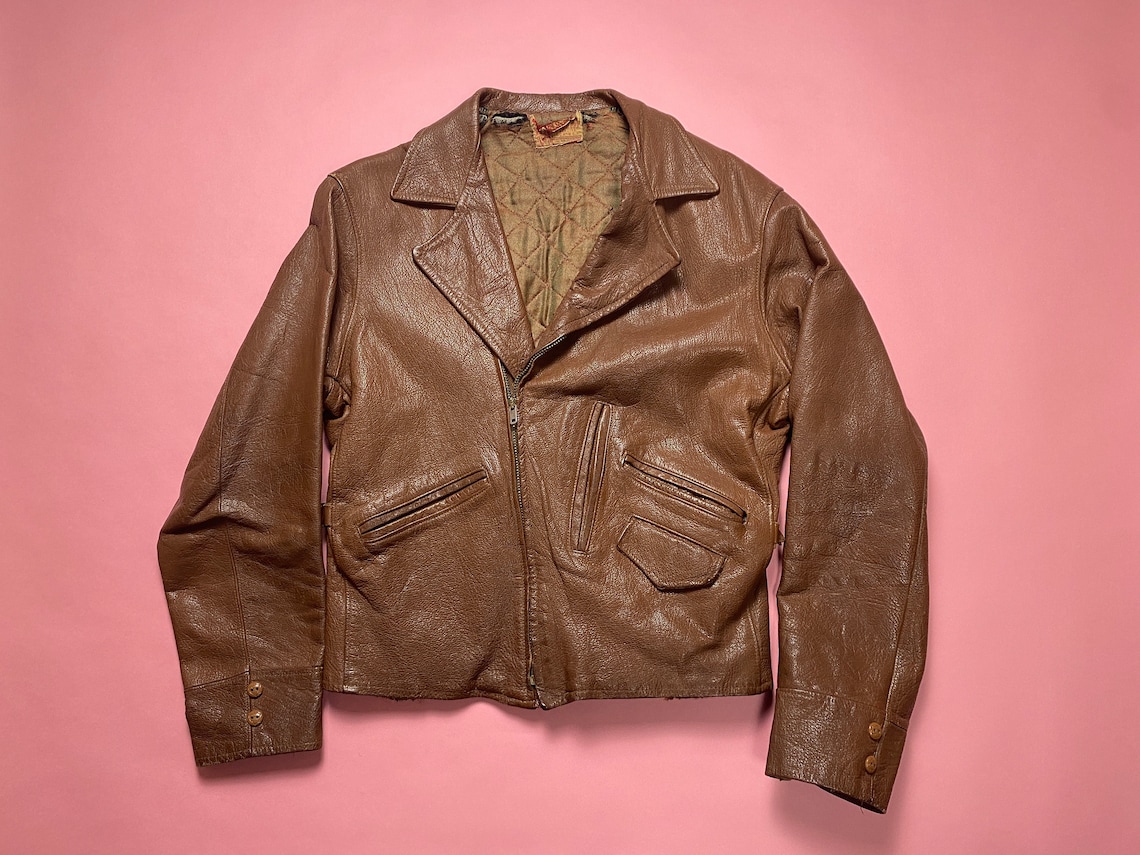 1940s Kit Karson Genuine Goatskin Indian Scout Jacket Men's Size Small image 1