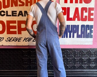 Rare Late 1950s/early 1960s GWG Red Strap Denim Overalls | 37