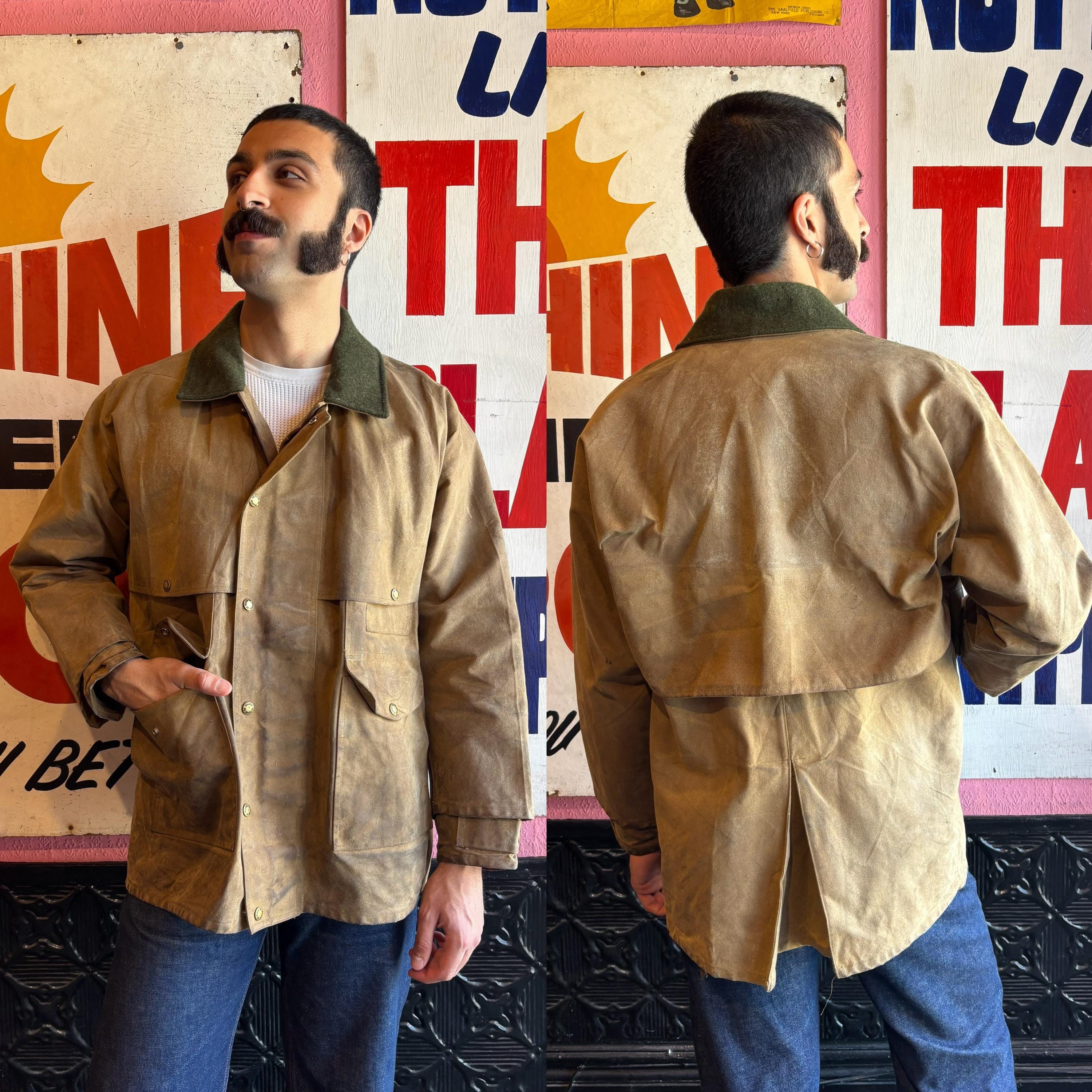 FILSON All Season Mens XL Waxed Raiwn Coat/Jacket/Parka Root