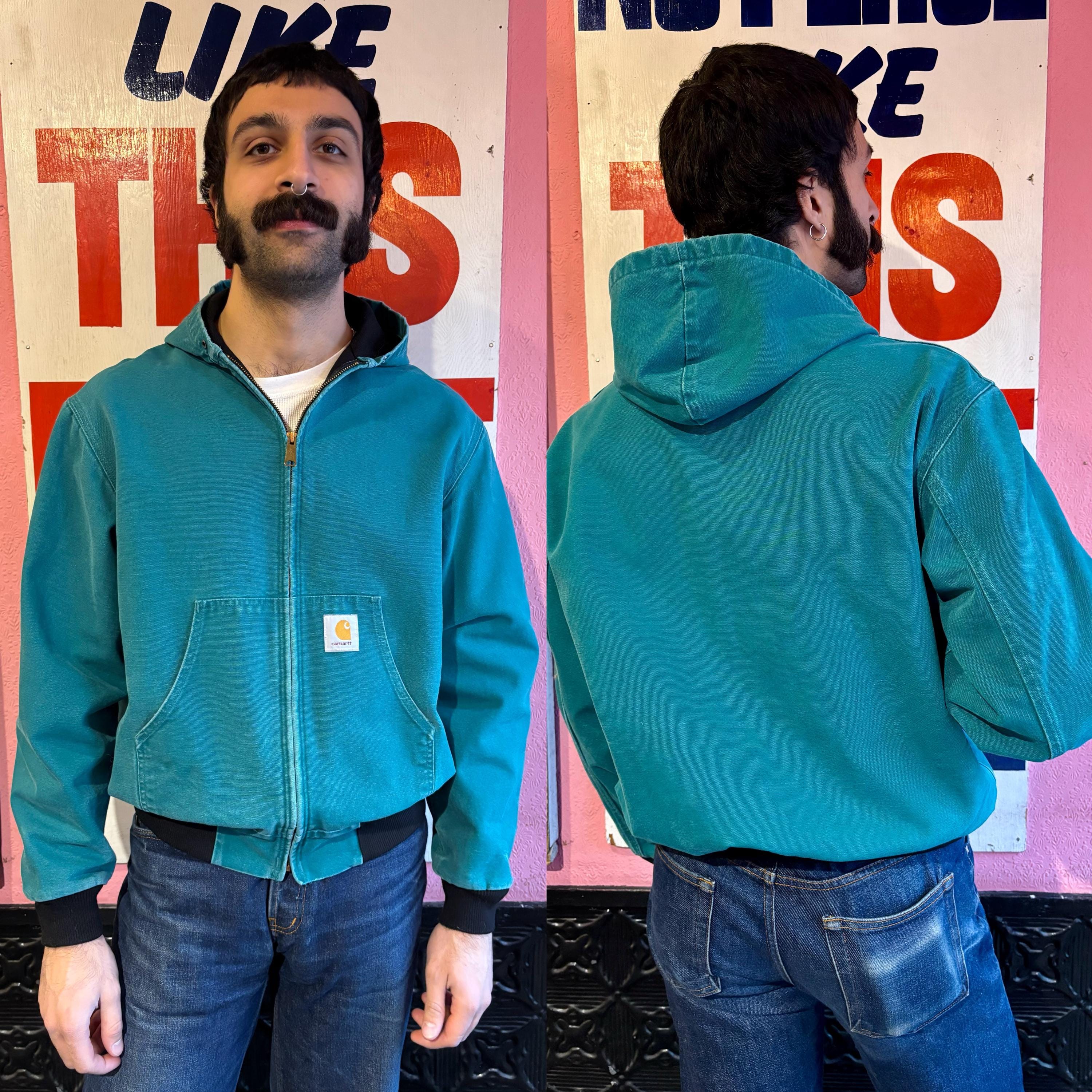 Carhartt94年製CU1055チョアコートTeal Blue USA製XL Carhartt94年製CU1055チョアコートTeal Blue USA製XL