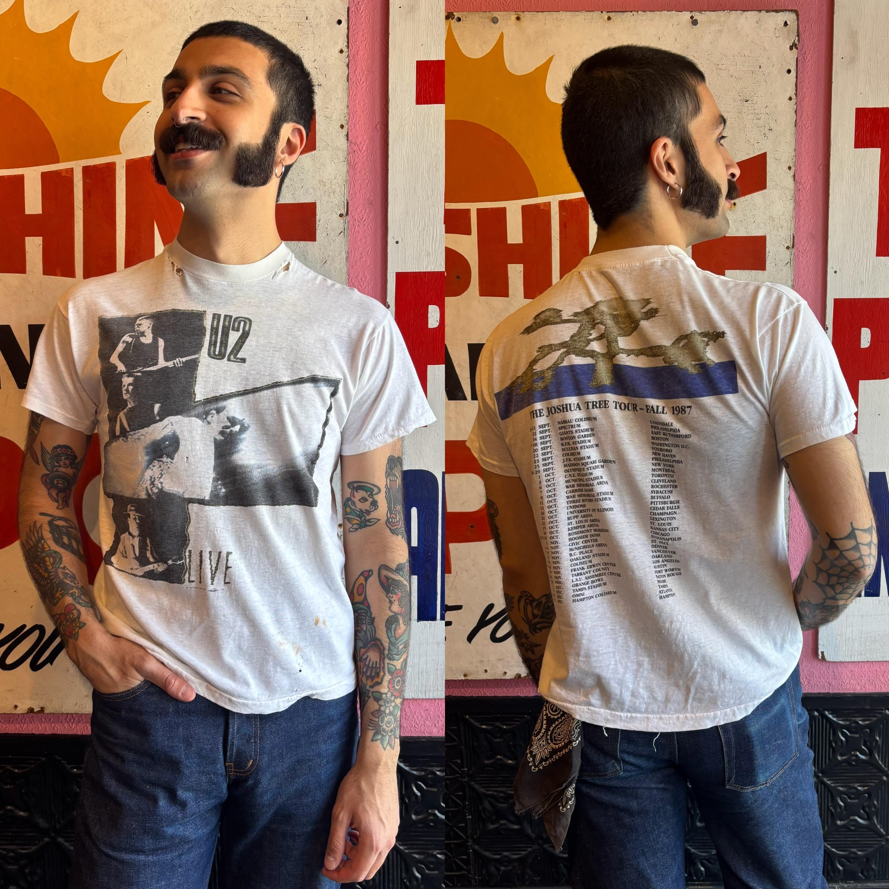 1987 U2 ヨシュア・トゥリー・ツアー Tシャツ | サイズ：M～L - Etsy 日本