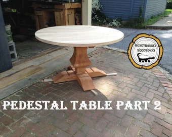 Pedestal Table DIY Digital Plans W/Scale Drawing Printouts