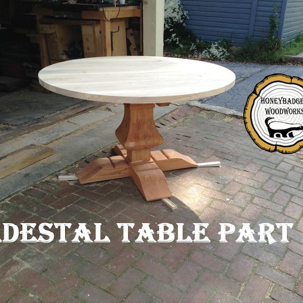 Pedestal Table DIY Digital Plans W/Scale Drawing Printouts