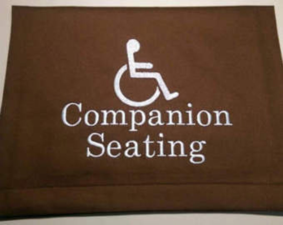 Fabric Reserved Sign, Pew Marker, Handicap Companion Seating, Chair