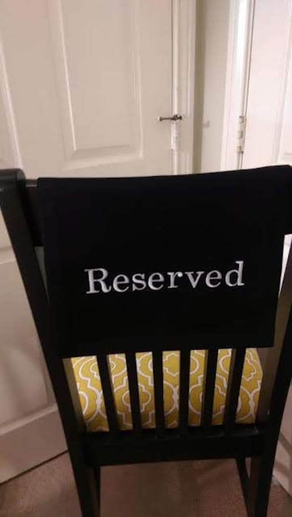 Embroidered Fabric Reserved Sign, Wedding, Church, Funeral, Venue