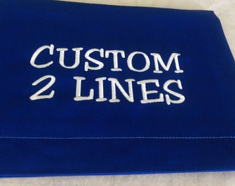 Custom Embroidered Reserved Sign, Twill or Velveteen Pew Drape
