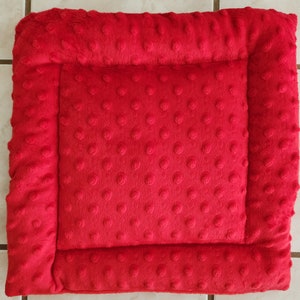 Cat Tree Cushion, Bed, Mat Fleece Red &quot;Minky&quot; 12&quot; Square