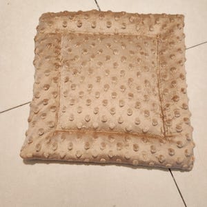 Cat Tree Cushion, Bed, Mat Fleece Brown &quot;Minky&quot; 12&quot; Square