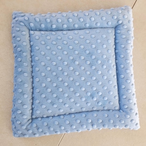 Cat Tree Cushion, Bed, Mat Fleece Baby Blue "Minky" 12" Square