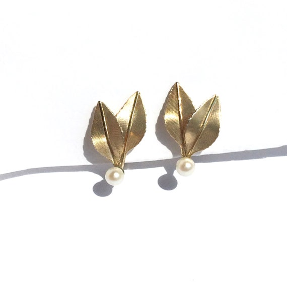 Pearl Earrings, Bridal Earrings, Gold Filled Jewe… - image 1