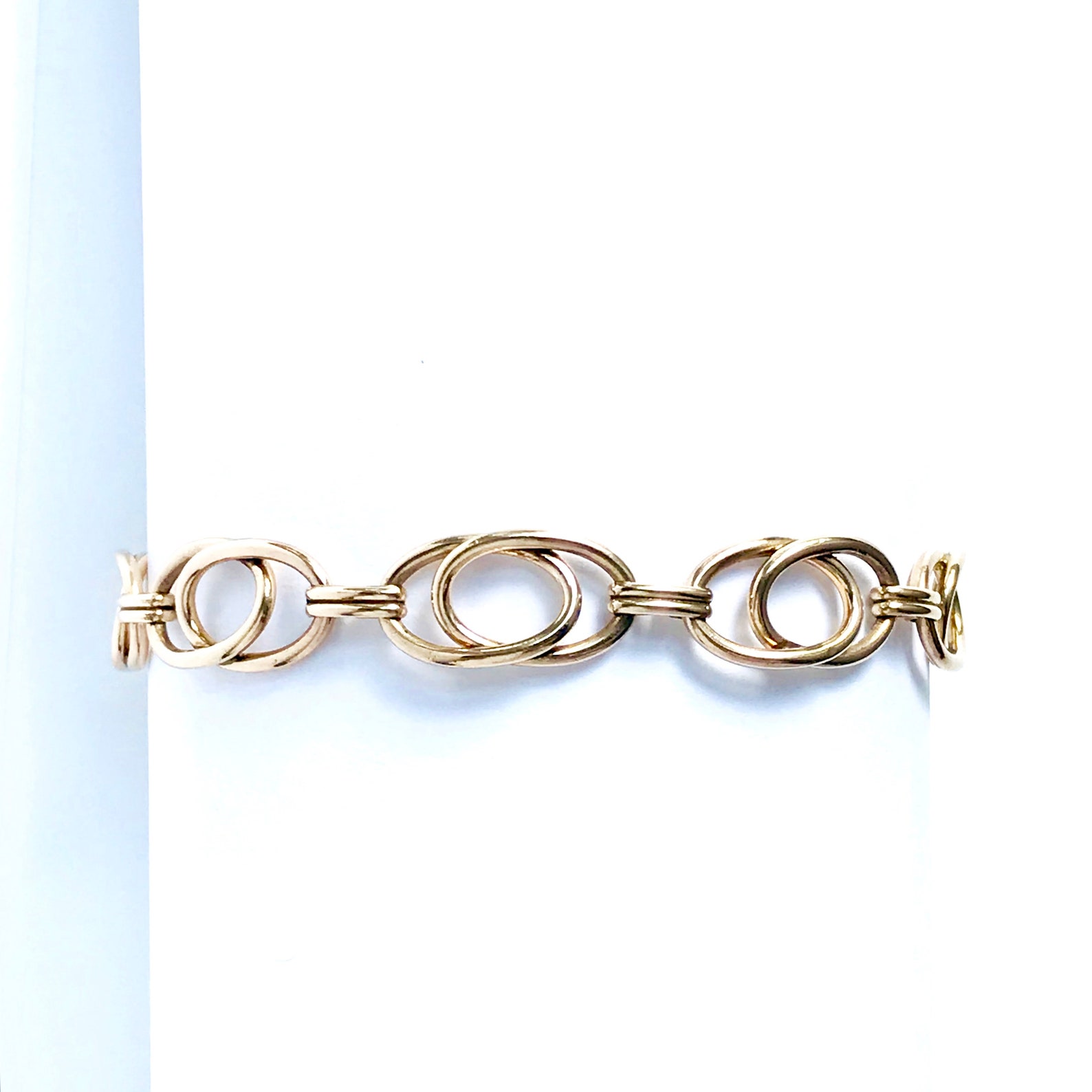 Vintage Double Loop Bracelet Gold Filled Etsy