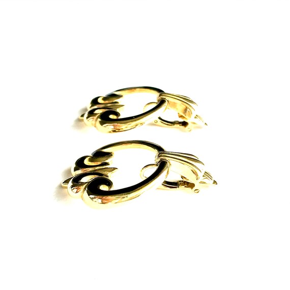 TRIFARI Earrings, Door Knocker Clip On Style, Gol… - image 8