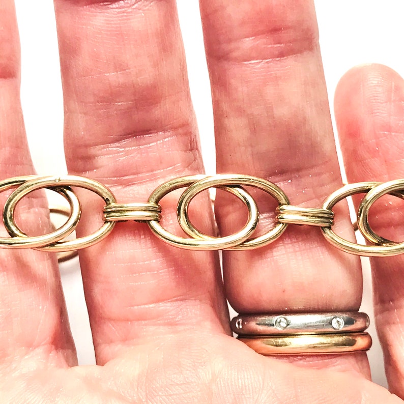 Vintage Double Loop Bracelet Gold Filled