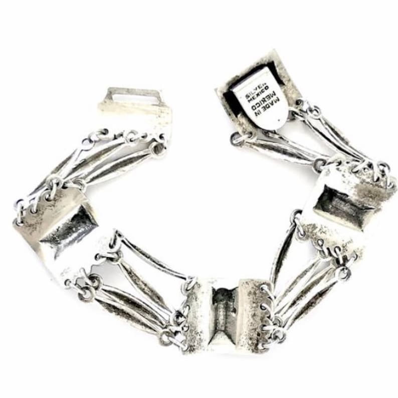 Linked Bracelet Sterling Silver Tribal Jewelry