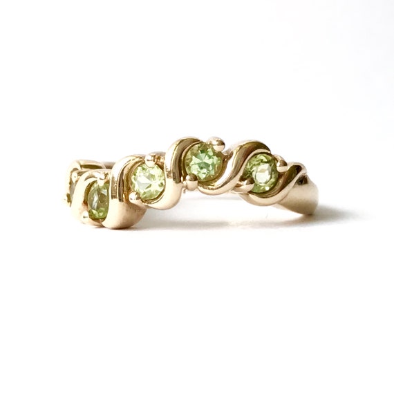 Peridot Gemstone Ring Vintage Jewelry Gift for Her - image 2