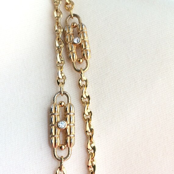 Double Chain Necklace Set, Convertible Gold Tone … - image 5