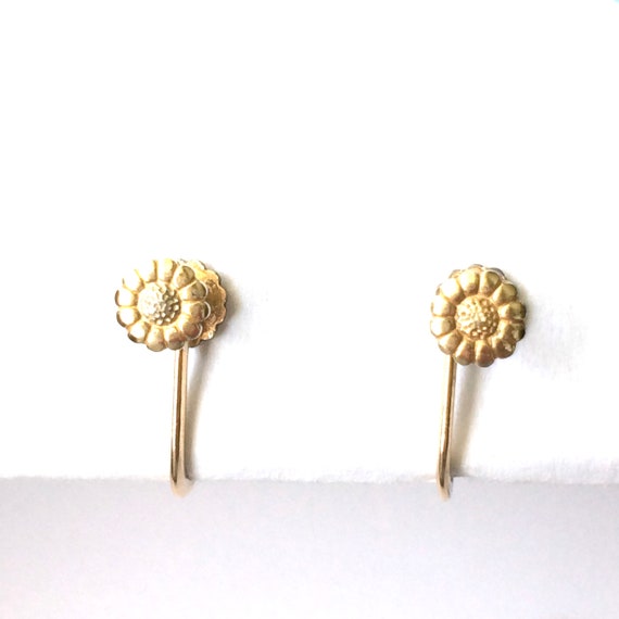 Vintage Pearl Flower Earrings, Gold Filled Jewelr… - image 9