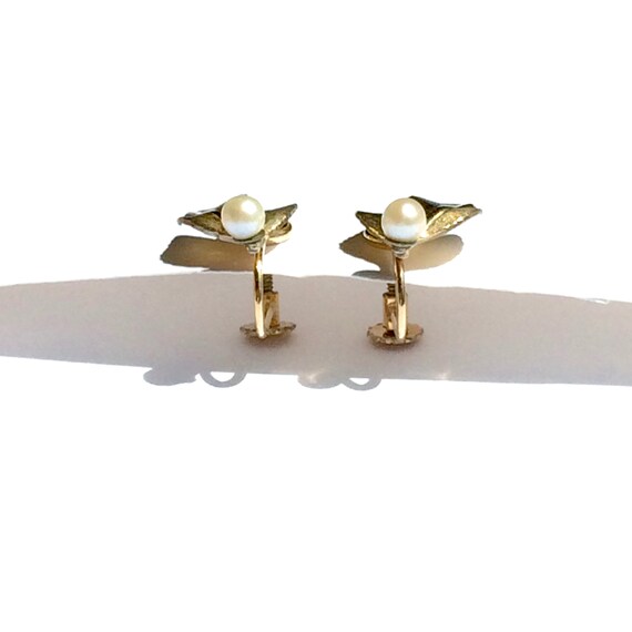Pearl Earrings, Bridal Earrings, Gold Filled Jewe… - image 3
