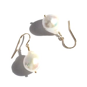 Baroque Pearl Earrings, 14K Gold Filled Jewlery