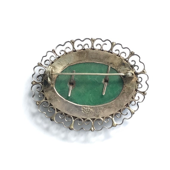 Filigree Silver Siesta Brooch, Made in Mexico - image 3